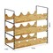 3-Tier Stackable Wine Rack Holds 4 Bottles per Tier, Metal & Bamboo Wine Storage Rack